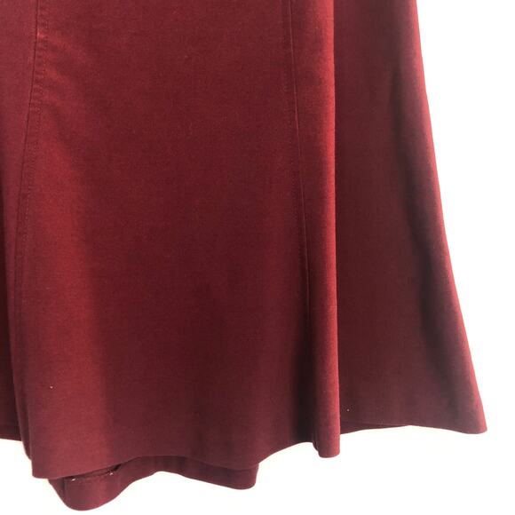 Wrapper High Waisted Red A Line Skirt - Picture 5 of 10